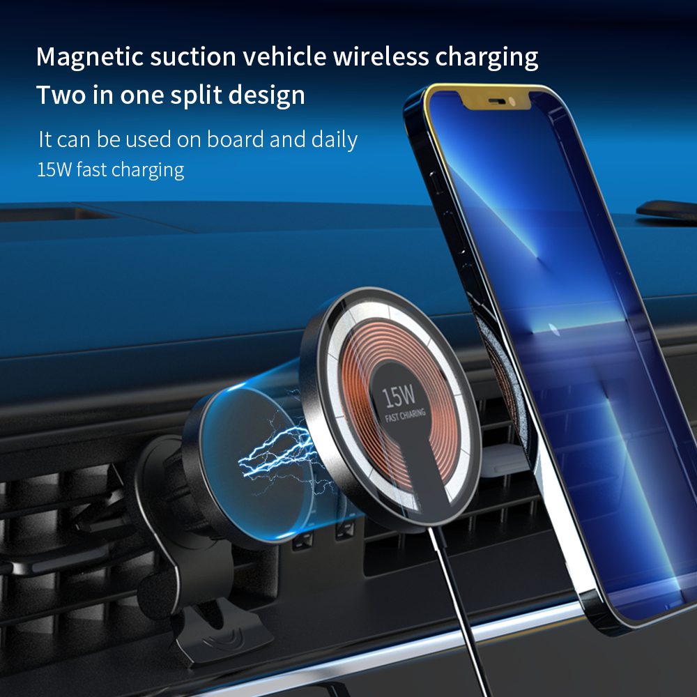 Detachable 2-in-1 car magnetic charger