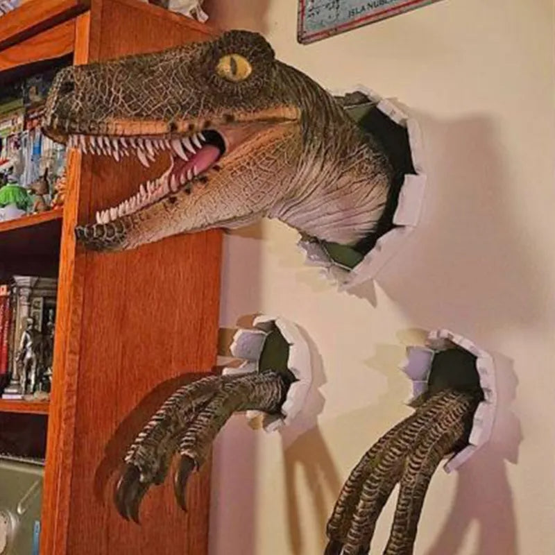 JurassicBurst Velociraptor vægskulptur