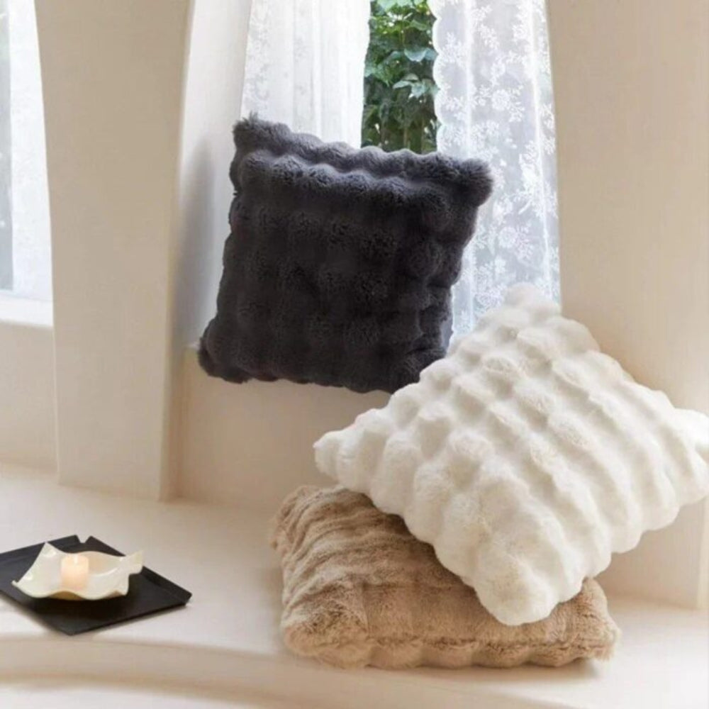 Rabbit Faux Fur Cushion