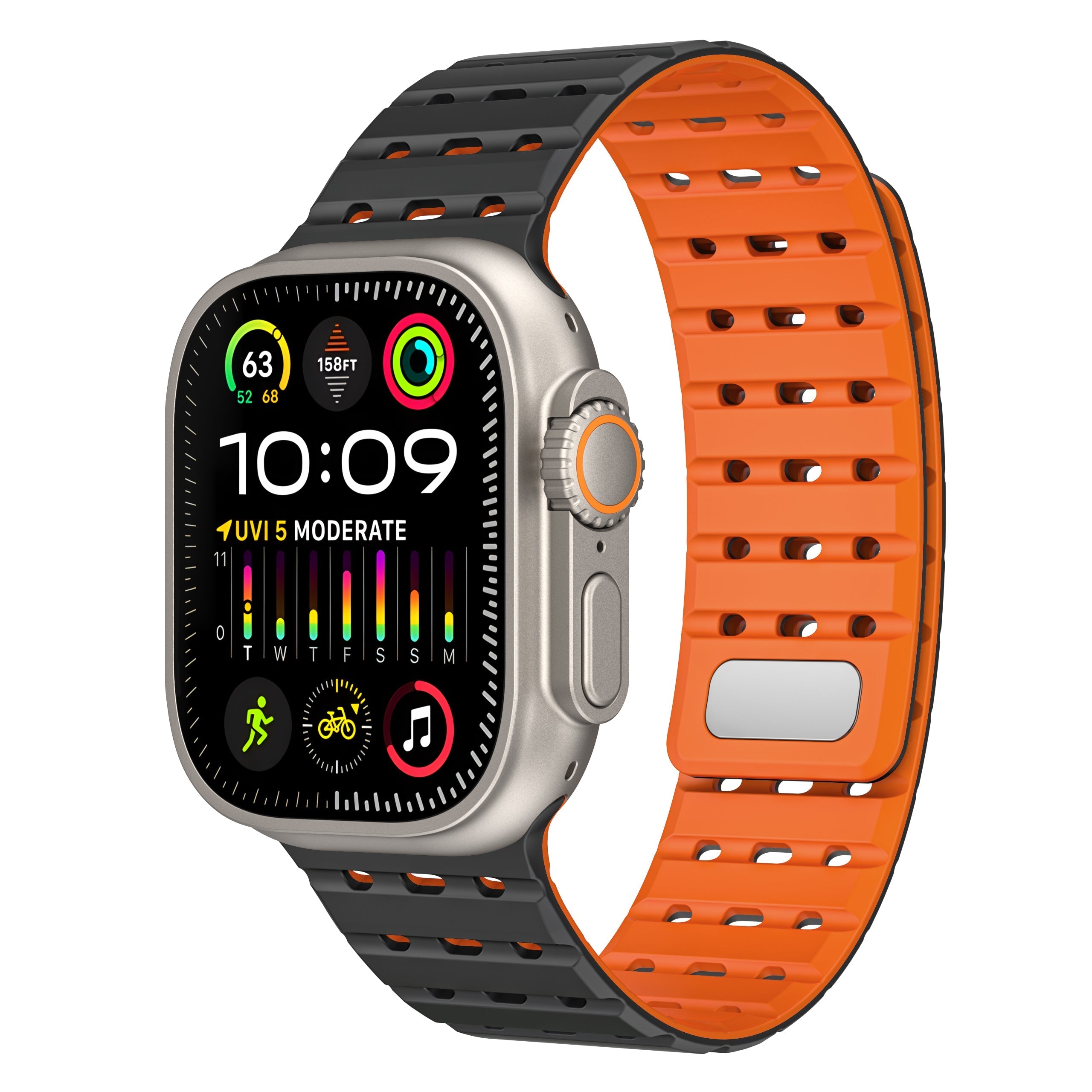 AW Breathable Magnetic Silicone Strap For Apple Watch