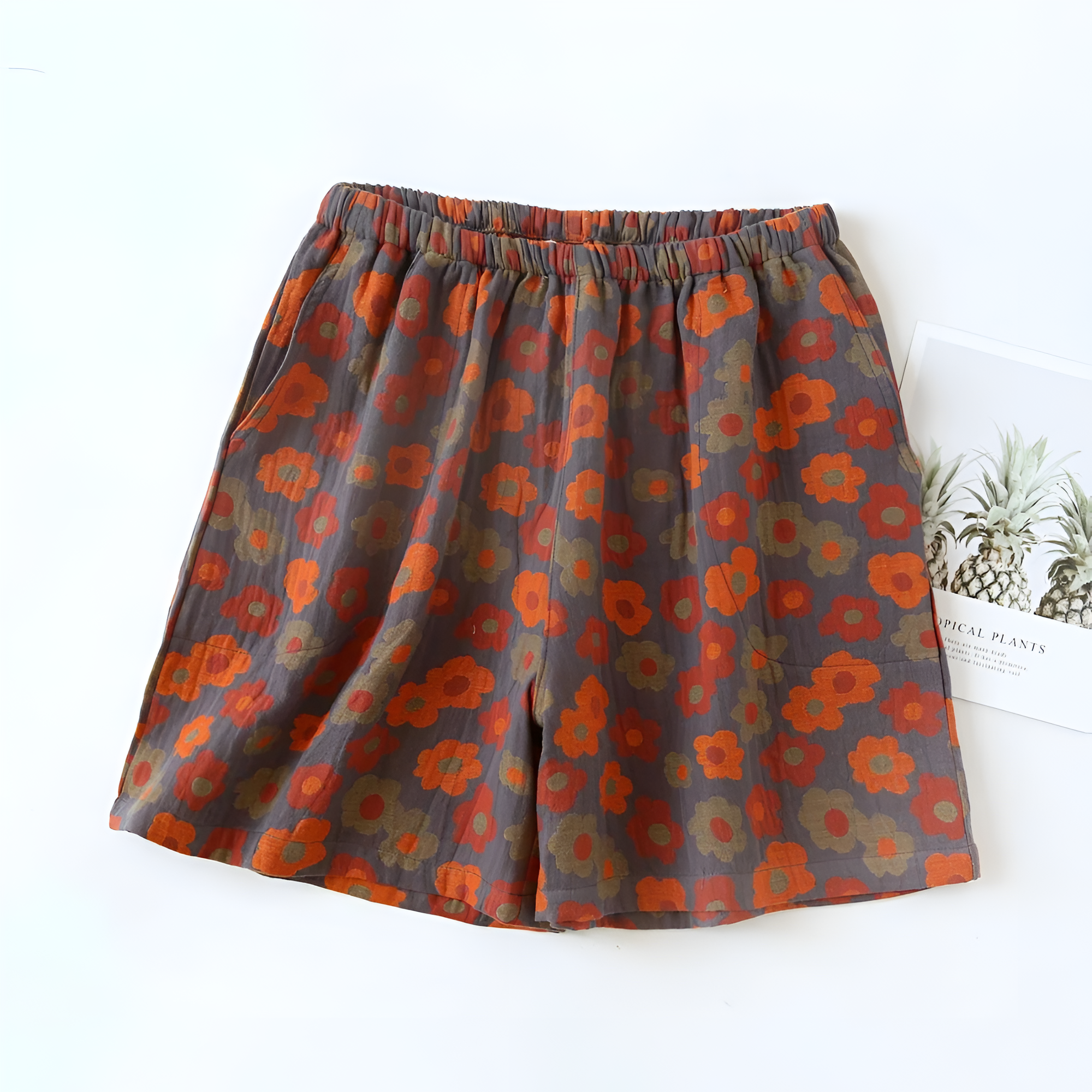 Vintage blomster pysjamasshorts