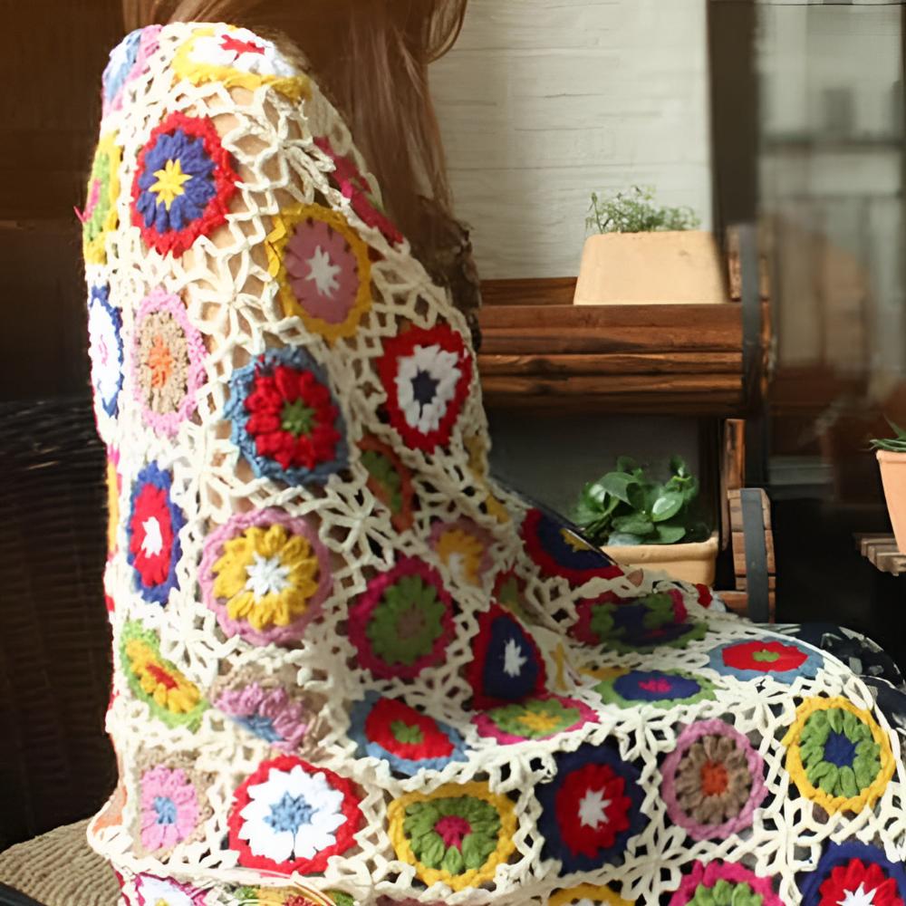 Blooming Crochet Flower Blanket