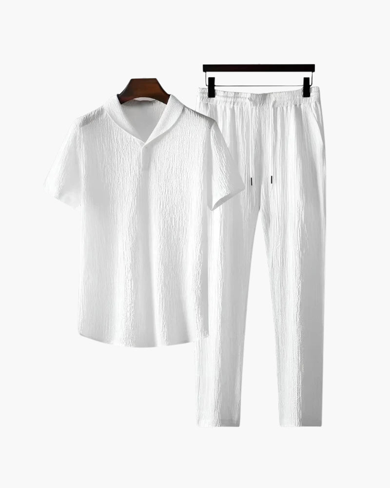 Cotton Polo & Pantalon Set