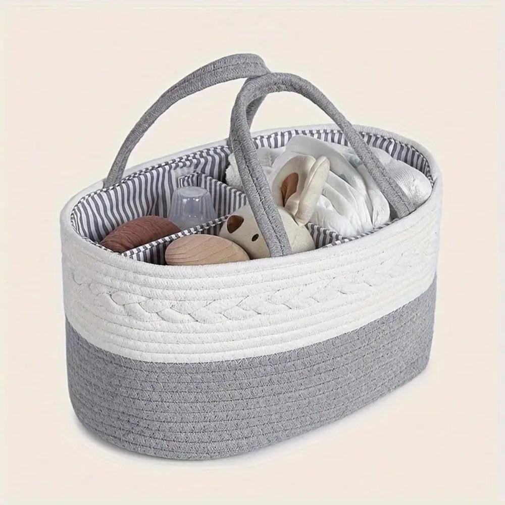 Flettet Grå Baby Essentials Organiser