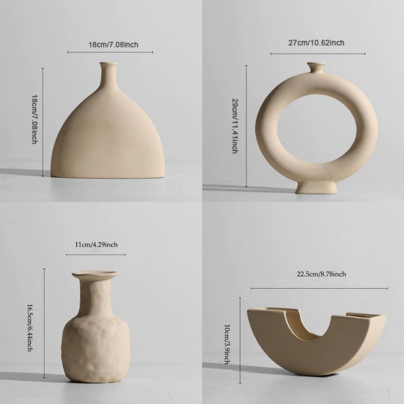 Vaze și suporturi de lumânări ceramice moderne minimaliste