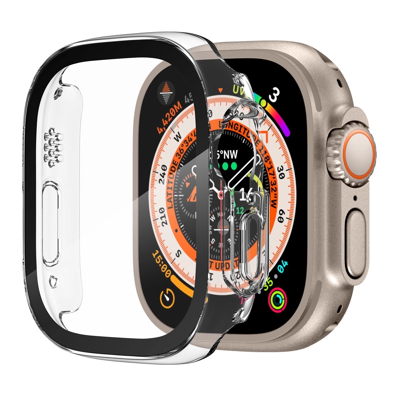 Funda con Protector de Pantalla de Cristal para Apple Watch Ultra