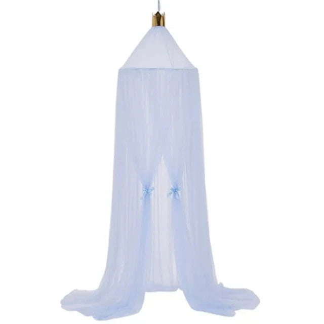 Ciel de lit en tulle pour enfants avec décoration d'étoiles - Blanc, Beige, Rose, Gris, Bleu et Violet