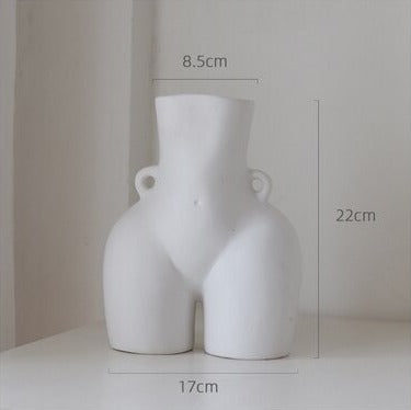 Ceramic Body Sculpture Flower Vase