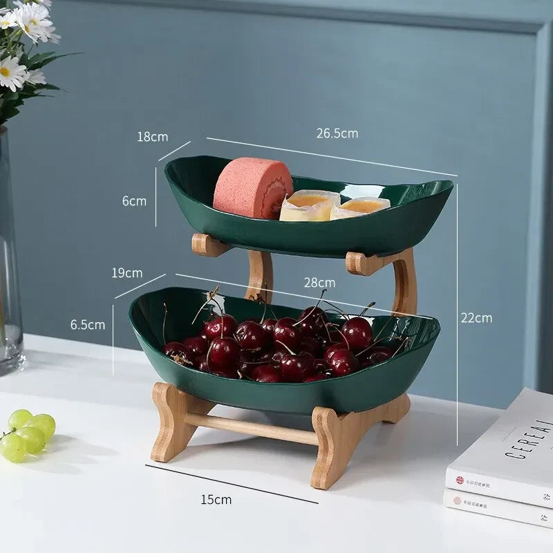 2 and 3 Tier Oval Fruit Bowl