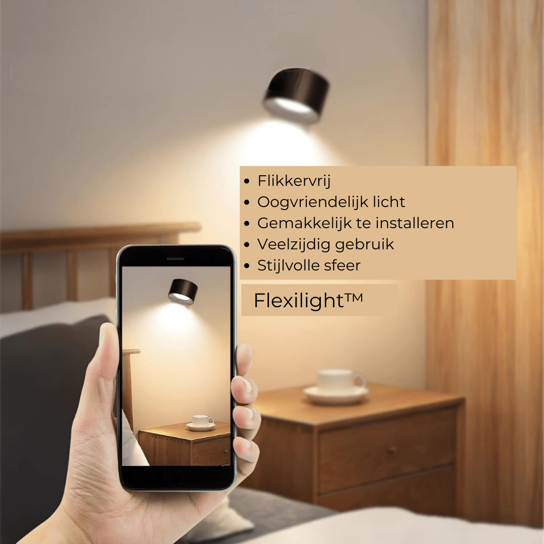 FlexiLamp - Lampada da parete wireless ricaricabile a 360°