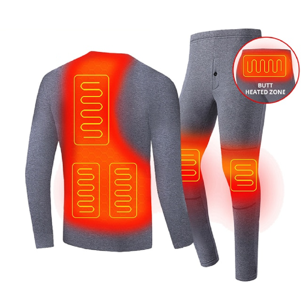 Electric heated winter thermal underwear set