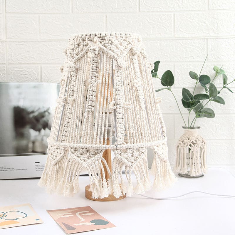 AmbianceLight - Table Lamp made of Woven Rope for Atmospheric Lighting