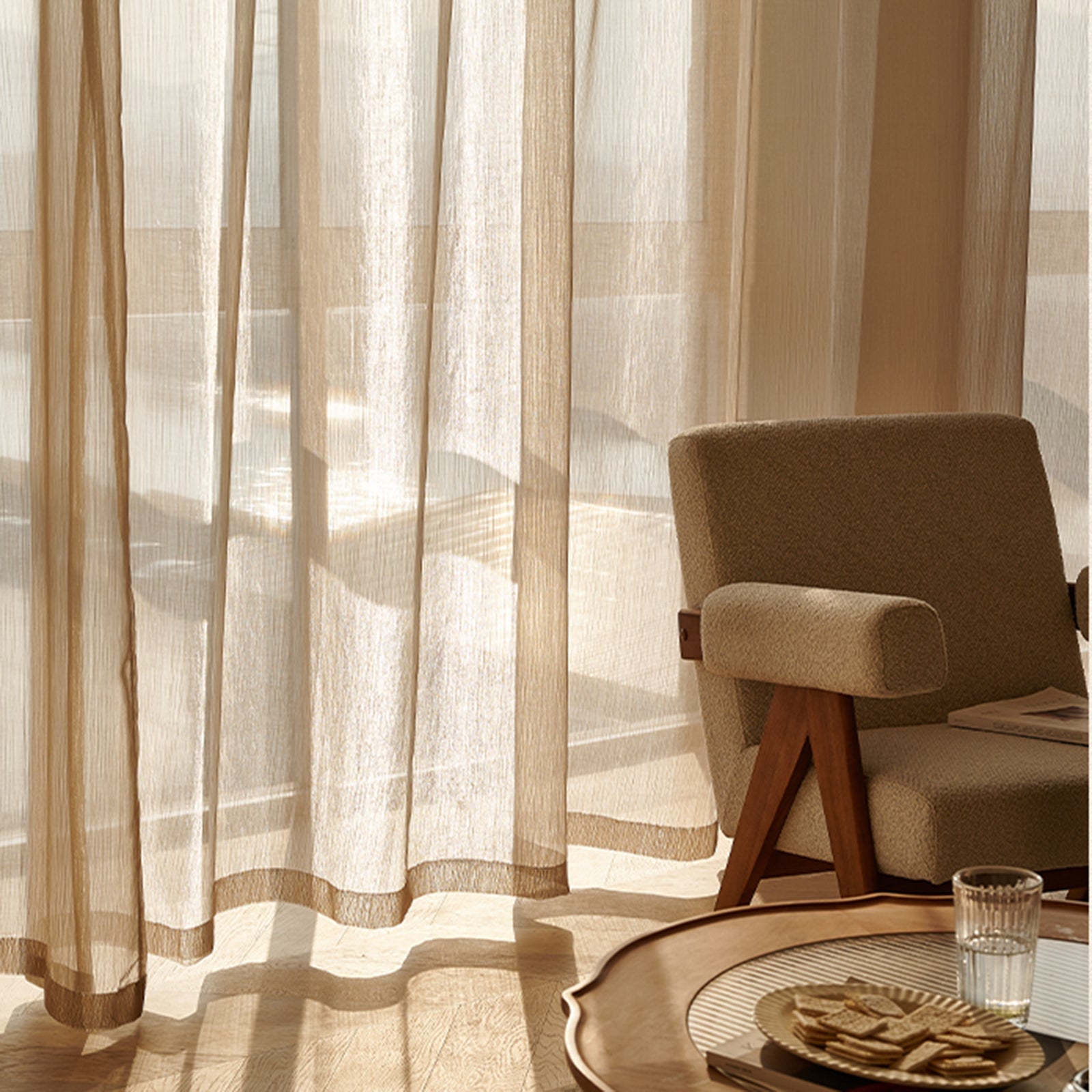 WeaveGlam - Transparent Woven Curtains for a Chic and Modern Style