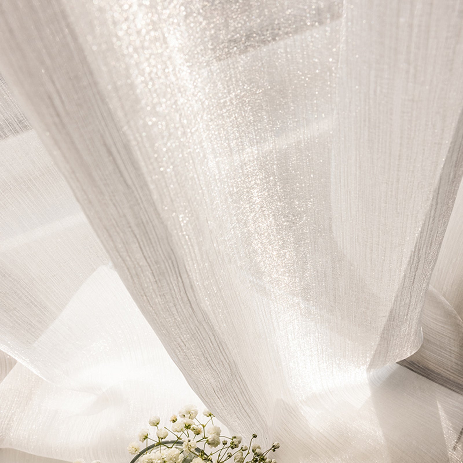 WeaveGlam - Transparent Woven Curtains for a Chic and Modern Style