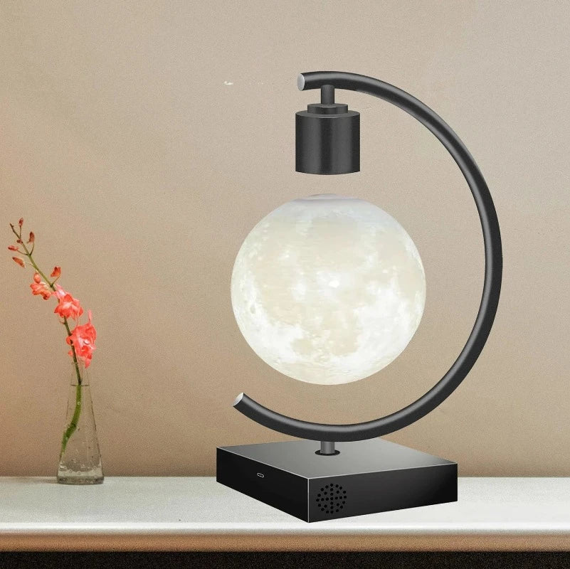 Lâmpada Lunar Magnética Flutuante MoonGlow – Luz Flutuante Encantadora para uma Ambiência Serena