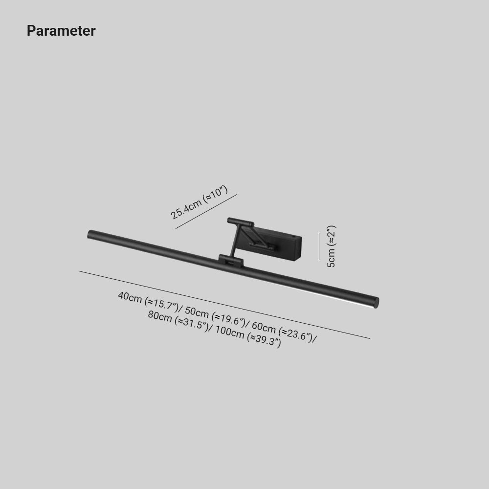 Lâmpada de Parede LED Minimalista Edge Preta/Branca Interior Casa de Banho Metal