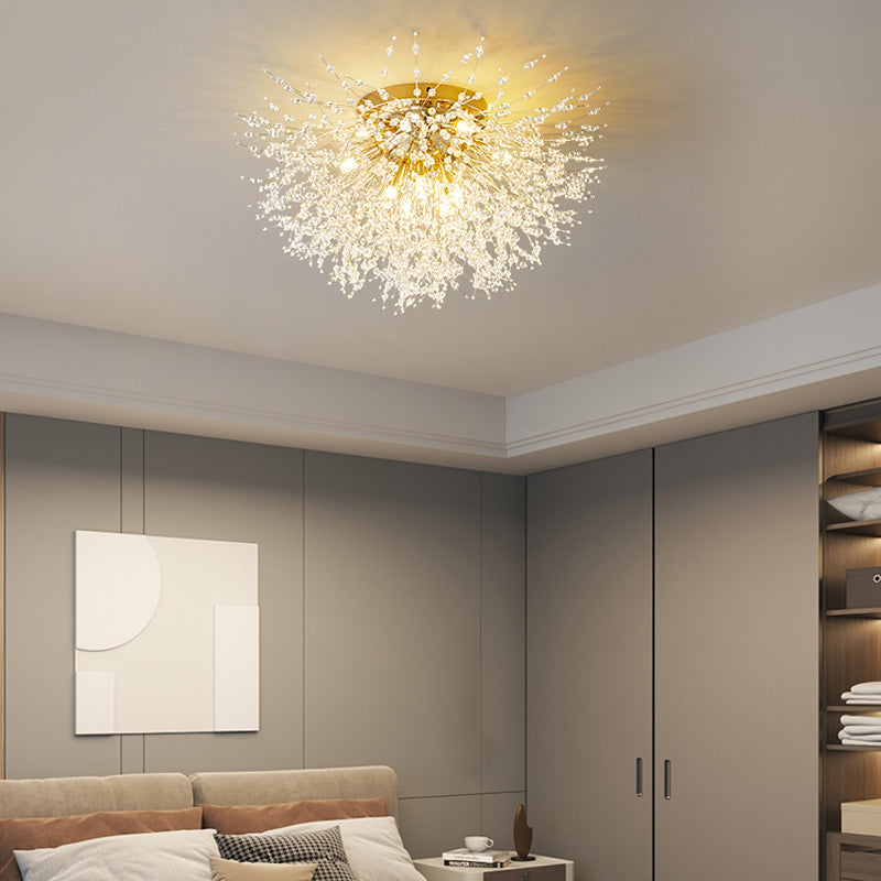 Luzes Pendentes LED Elegantes Luna - Metal Branco e Dourado para Sala de Estar e Sala de Jantar