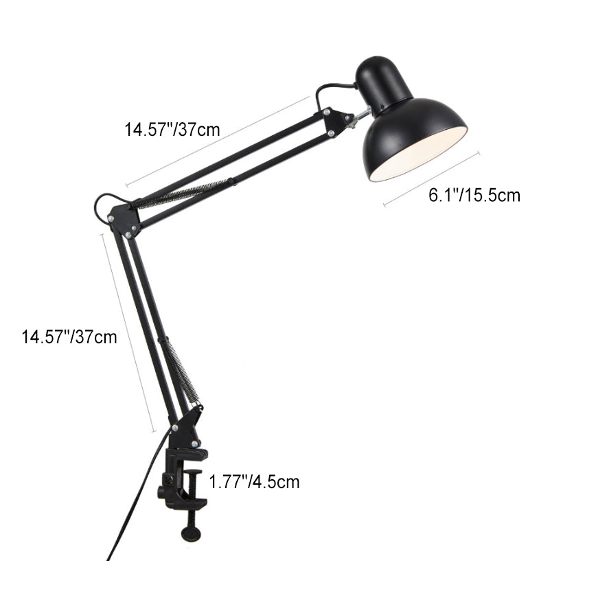 Lampada da tavolo moderna minimalista retrattile con braccio lungo, in ABS, 1 luce