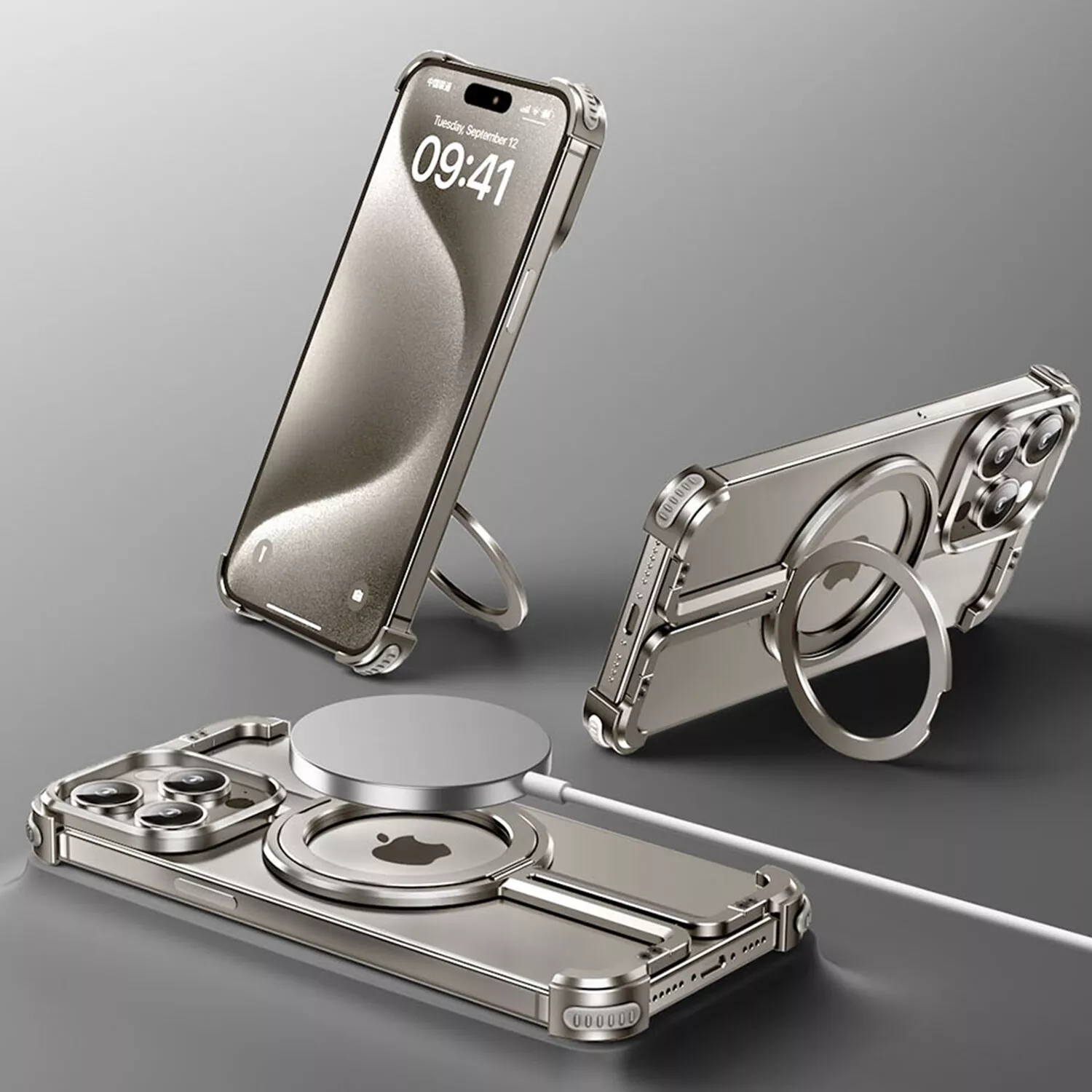 Rugged Ultra-Slank Titanium iPhone Beskyttelsesskal