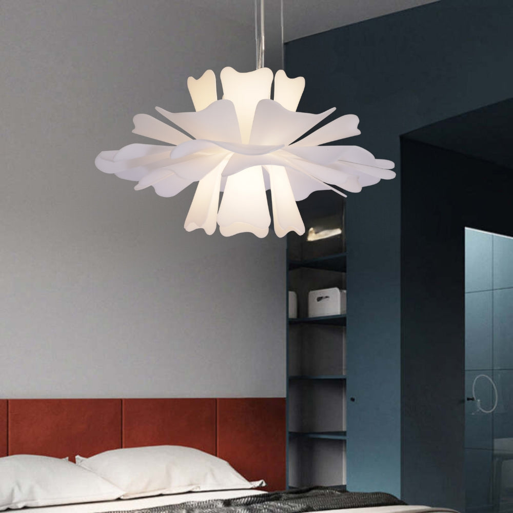 Petalia - Elegant White Metal Pendant Lamp