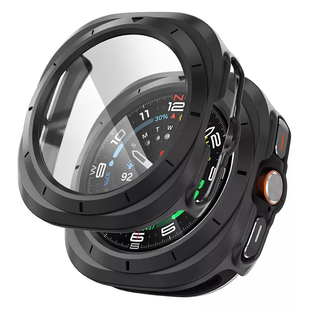 Capa Ultra Dura de Cobertura Total com Vidro Temperado para Samsung Galaxy Watch 47mm