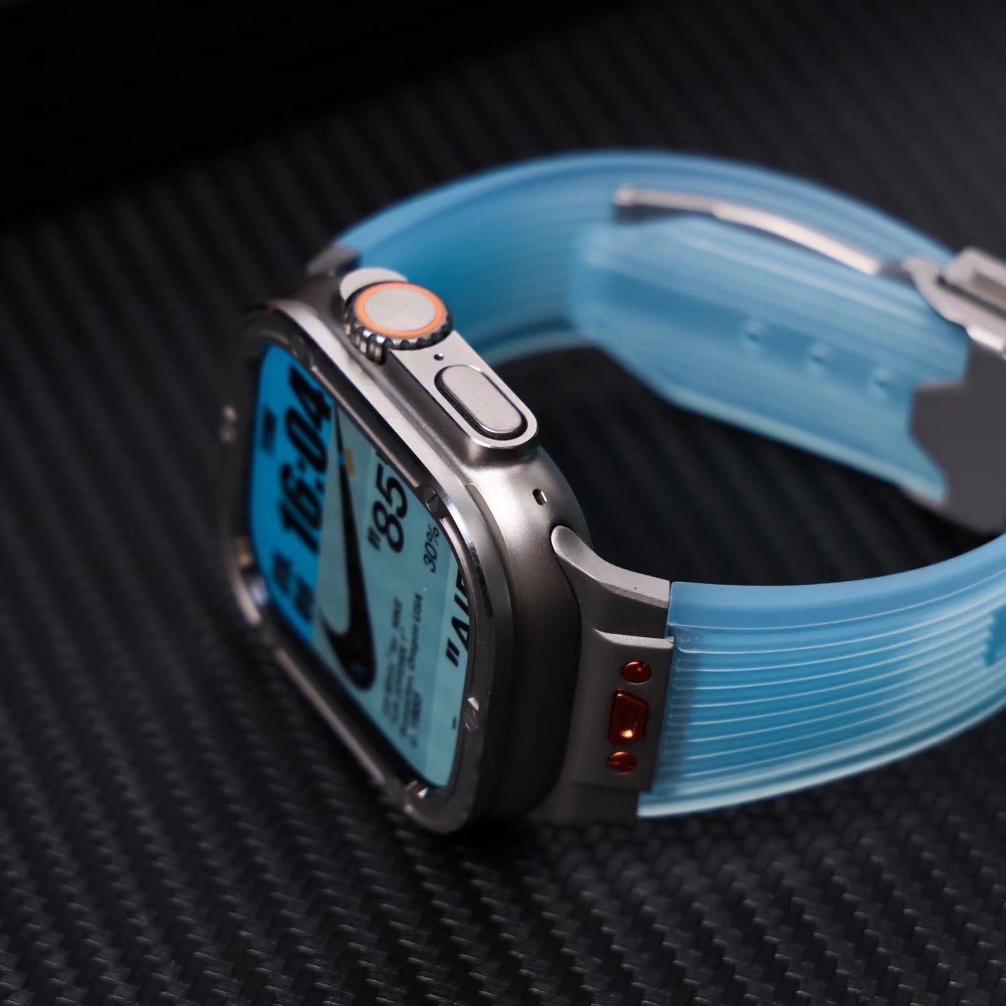 Cinturino in silicone trasparente RM per Apple Watch