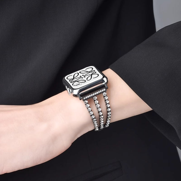 Bling Gyémánt Lánc Karkötő az Apple Watch-hoz