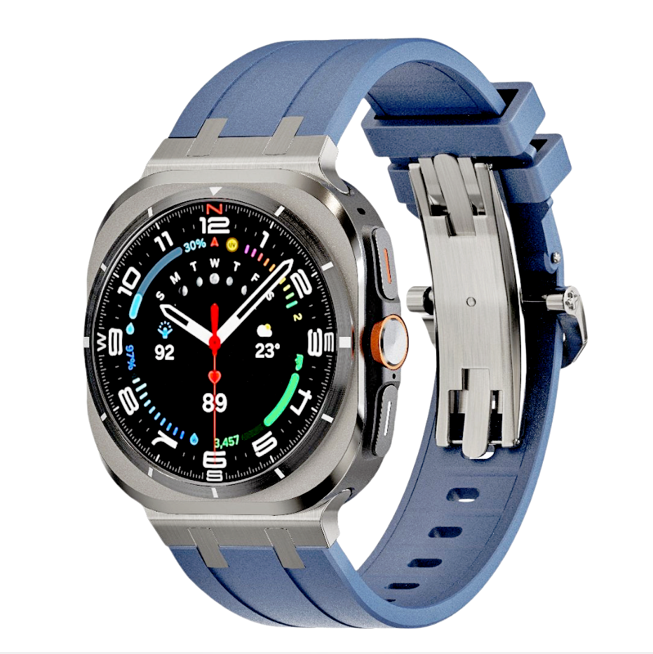 NEW AP Thick Silicone Band With Titanium Adapter For Samsung Watch Ultra