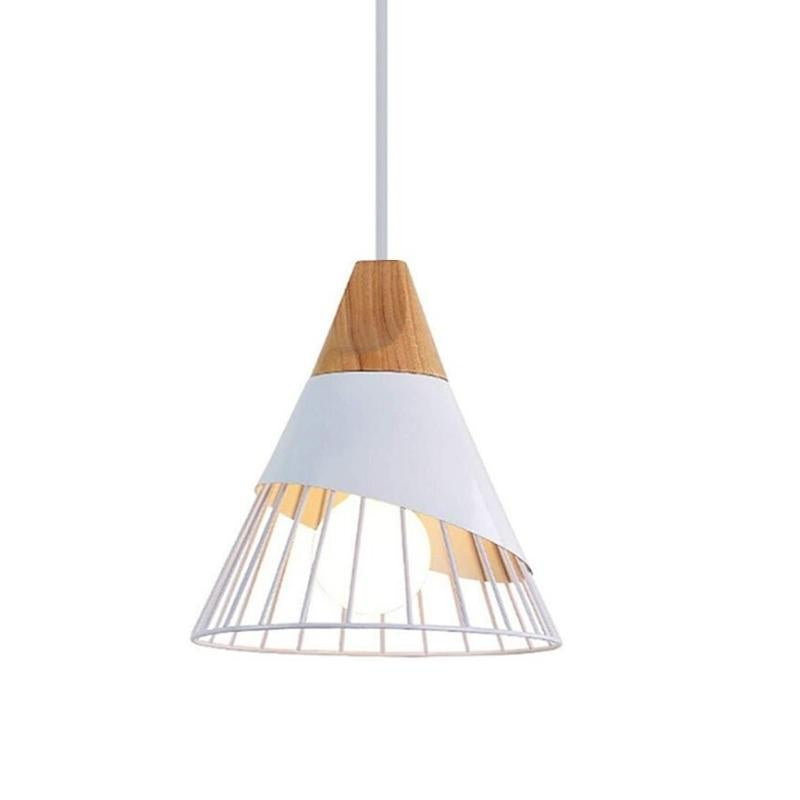 Lampes suspendues en bois industrielles nordiques