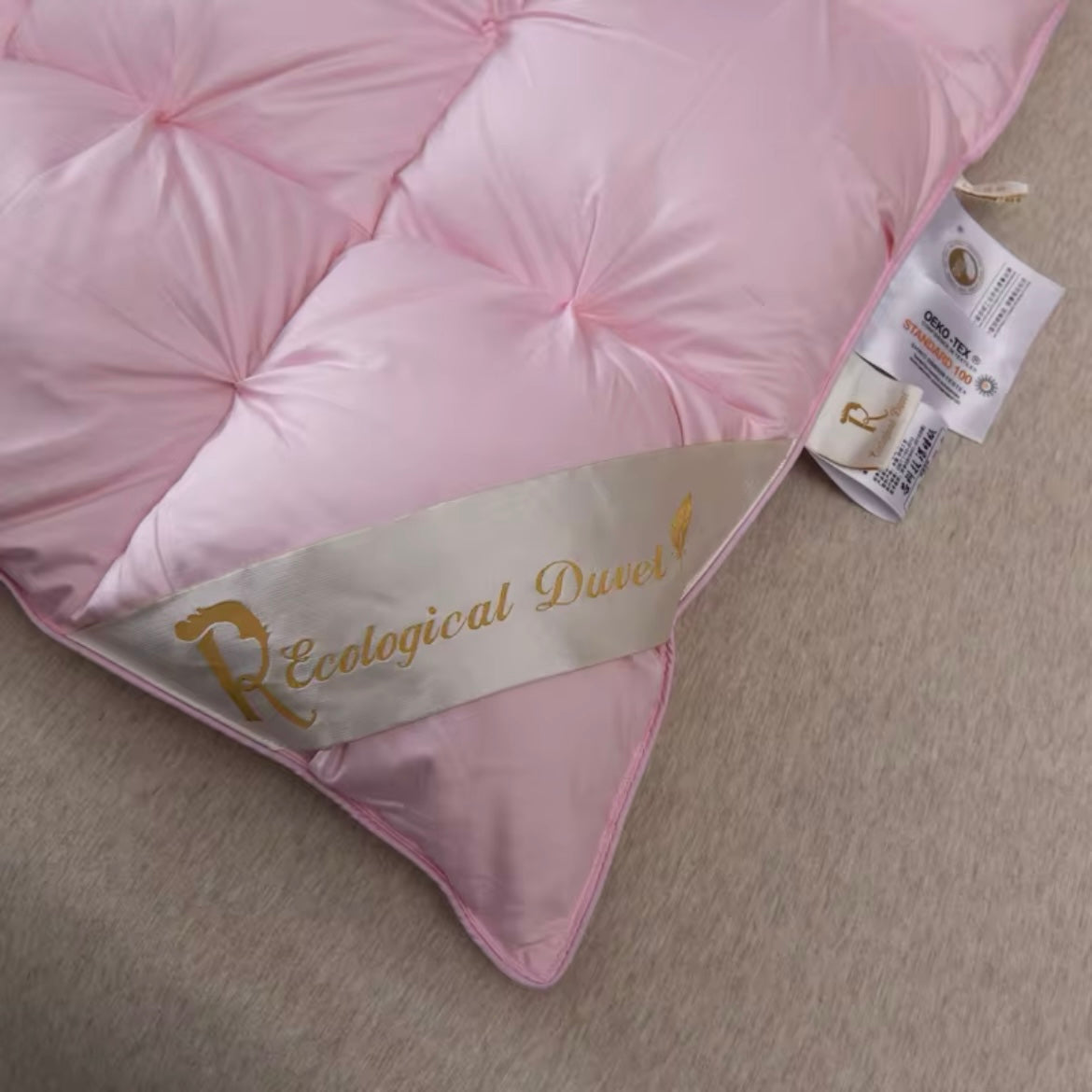 Couette en duvet d'oie rose Splendore