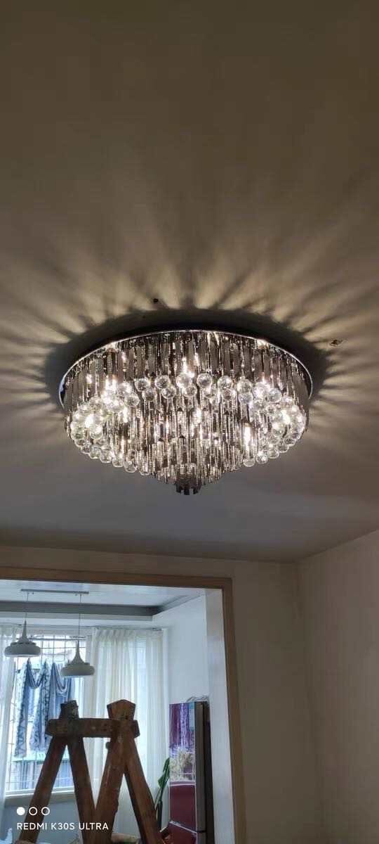 Meridian Black Crystal Chandelier