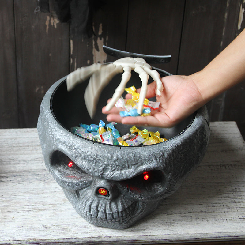 Elektrisk Halloween dekoration Ghost Hand Candy Bowl