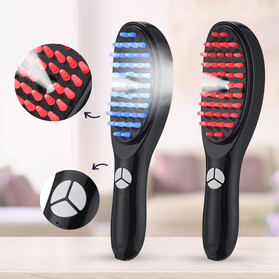 RejuvaBrush™ - 4 in 1 Hair Therapy and growth Brush - Red light therapy