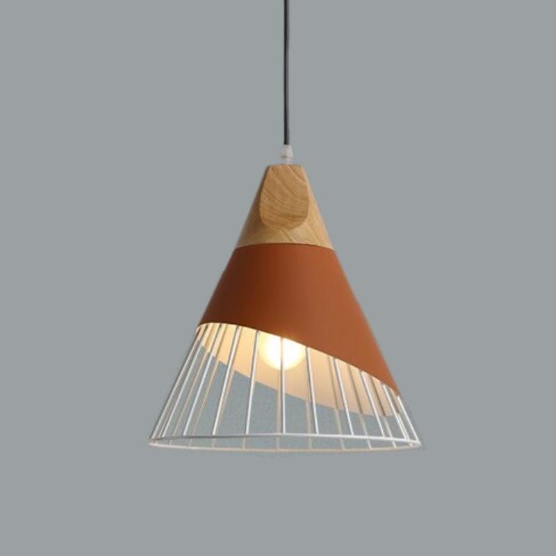 Lampes suspendues en bois industrielles nordiques