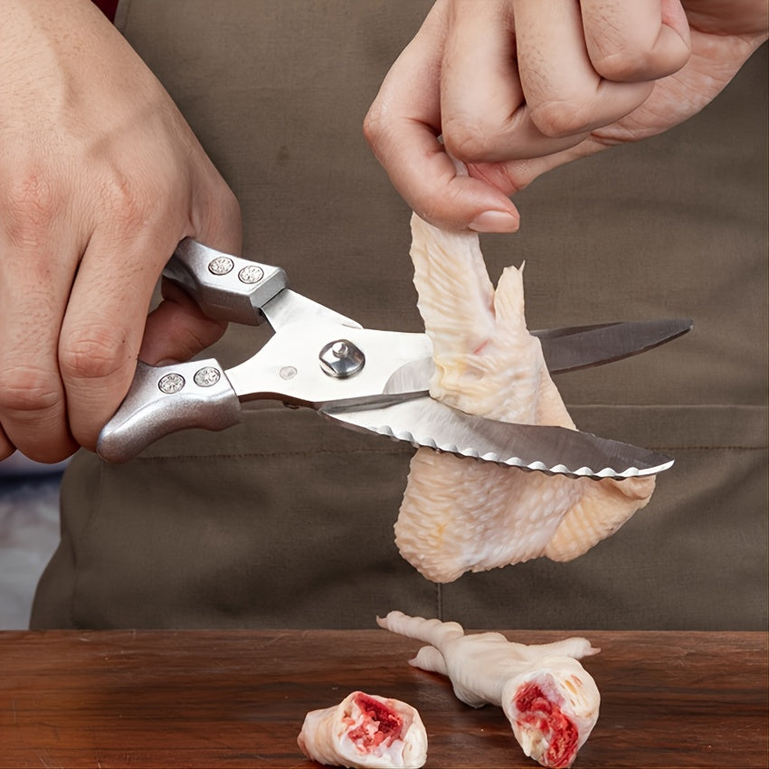 Conjunto de 3 peças de Tesouras de Aves de Cozinha, Tesouras de Cozinha Multiusos em Aço Inoxidável Afiadas