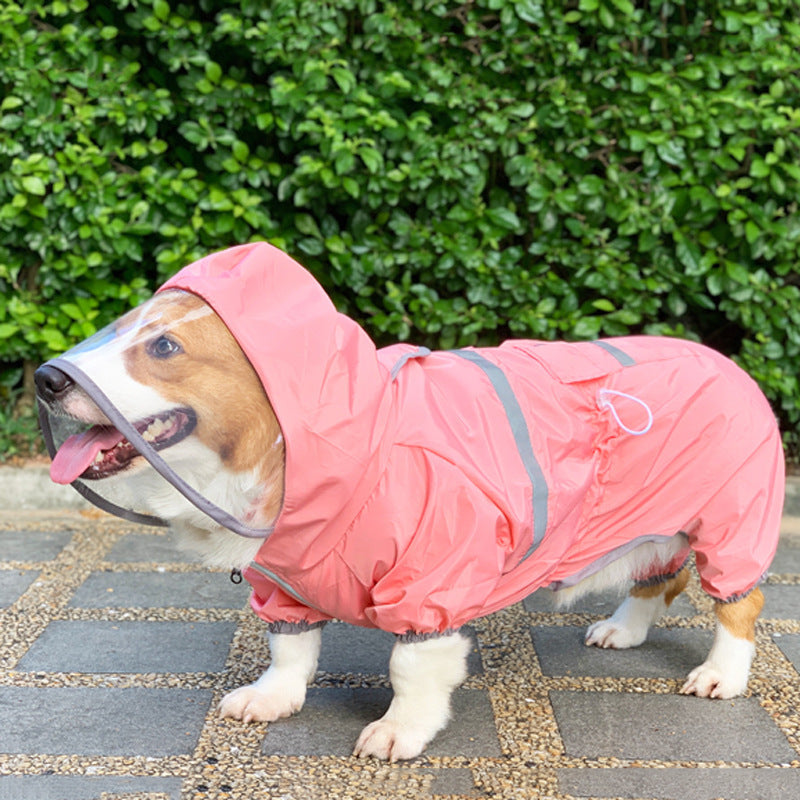 Puddle-Proof Four-Legged Pet Raincoat