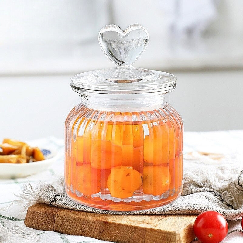 Clear Farmhouse Airtight Glass Storage Container Jars