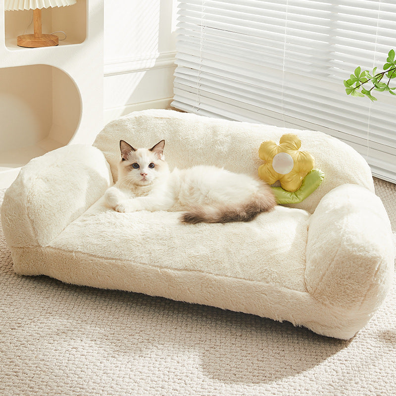 Cozy Cabin: Winter Warm Removable Pet Sofa Bed