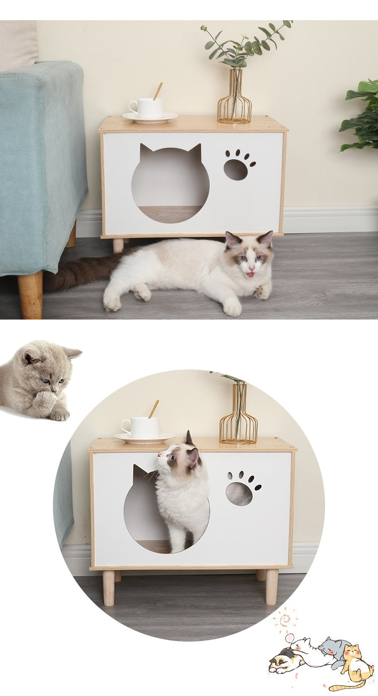 WoodNest Pet Bed & Bedside Table Combo