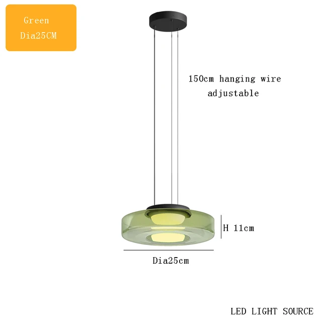 Delphine Glas Pendel lampe