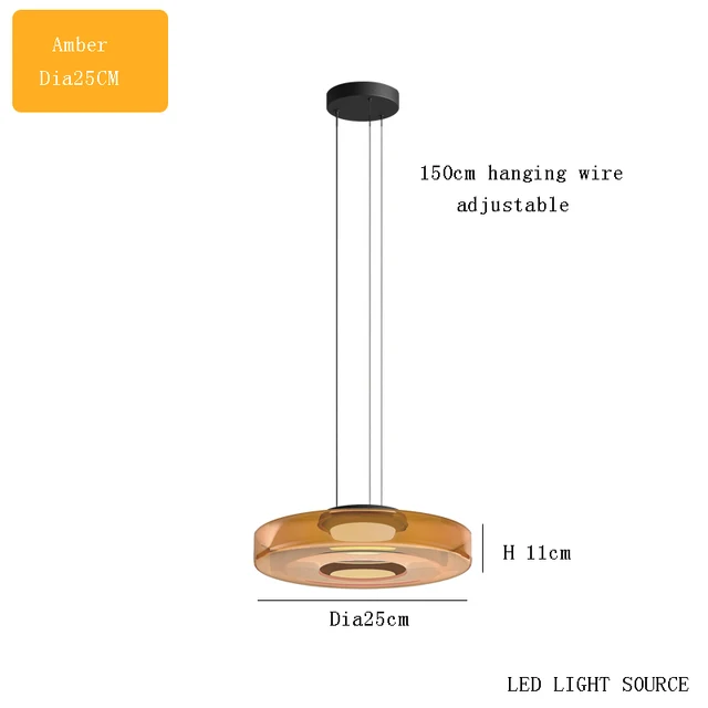 Delphine Glas Pendel lampe