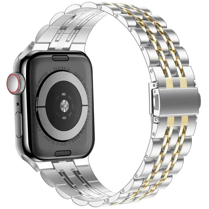 Luxe roestvrijstalen vouwgespband voor Apple Watch