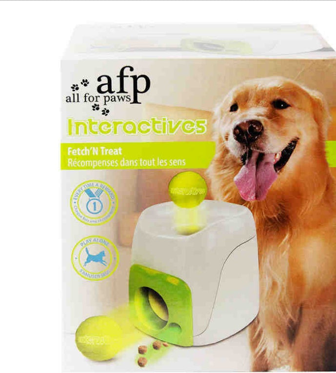 Fetch & Treat Launcher: Dog Tennis Ball Thrower with Treat Dispenser