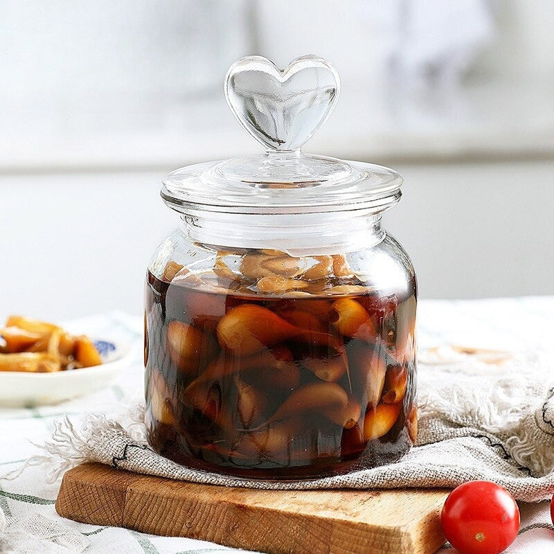 Clear Farmhouse Airtight Glass Storage Container Jars