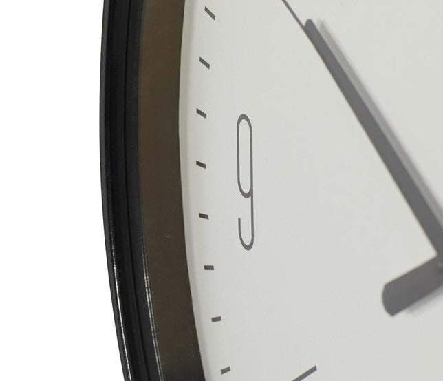 GloGlas - Traditional Black Glass Wall Clock