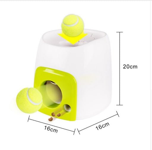 Fetch & Treat Launcher: Dog Tennis Ball Thrower with Treat Dispenser