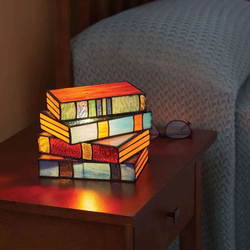 Lampe Livres en Vitrail