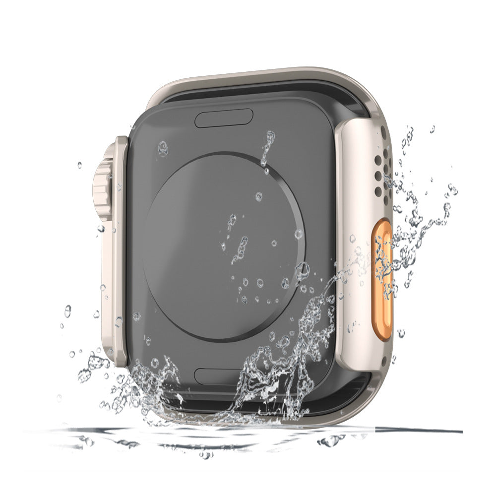 Ultra-thin & Waterproof Apple Watch Case with Tempered Glass Film