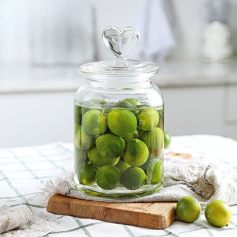 Clear Farmhouse Airtight Glass Storage Container Jars