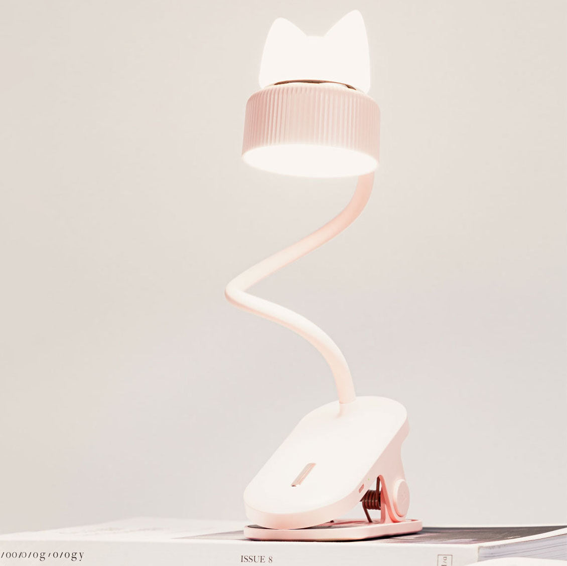 Taavita Creatieve LED Kat Oor Oogbescherming Clip Tafel Lamp